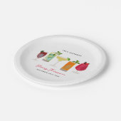 水彩カクテルパーティードリンクバースデーパーティー ペーパープレート (アングル)