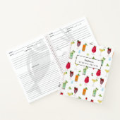 水彩カクテルパーティードリンクレシピ ノートブック (内部)