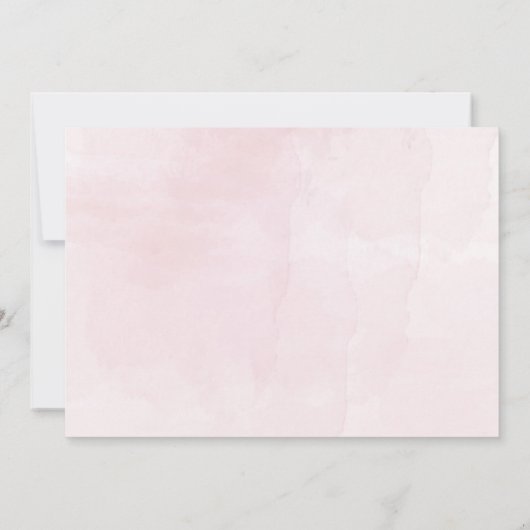 水彩カクテルパーティーブライダルシャワー写真 サンキューカード (裏面)