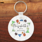 水彩カクテルパーティー キーホルダー (正面)