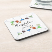 水彩カクテルパーティー コースター (左側)