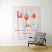 水彩カクテルパーティー ブライダルシャワー タペストリー (インサイチュ)