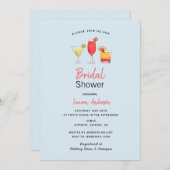 水彩カクテルブライダルシャワー発表 案内状 (正面/裏面)