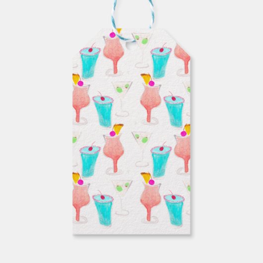 水彩カクテルマルガリータパターンありがとうござる ギフトタグ (裏面)