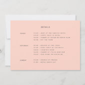 水彩カクテルミニマルバチェロレッテ週末 招待状 (裏面)