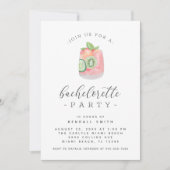 水彩カクテルミニマルバチェロレッテ 招待状 (正面)