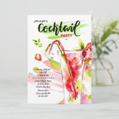 水彩カクテル招待状 招待状 (スタンド正面)