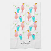 水彩カクテル飲料パターン名 キッチンタオル (縦)