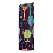 水彩カクテル、カラフルヴィンテージパターン。 タンブラー (回転左)