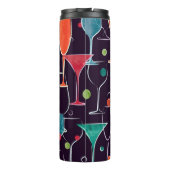 水彩カクテル、カラフルヴィンテージパターン。 タンブラー (裏面)