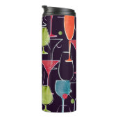 水彩カクテル、カラフルヴィンテージパターン。 タンブラー (回転右)