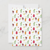 水彩カクテル&パーティードリンクカスタム ノートカード (裏面)