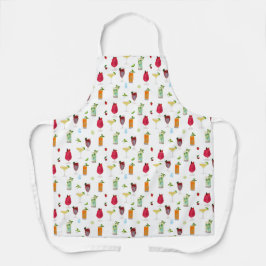 水彩カクテル&パーティードリンクバーテンダー エプロン