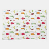 水彩カクテル&パーティードリンクバーテンダー キッチンタオル (横)