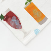 水彩カクテル&パーティードリンク フリースブランケット (角)