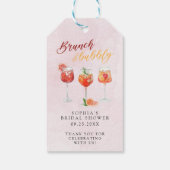 水彩カジュアルパーティー ブライダルシャワー ギフトタグ (裏面)