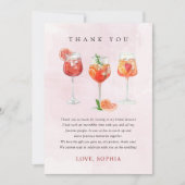 水彩カジュアルパーティー ブライダルシャワー サンキューカード (正面)