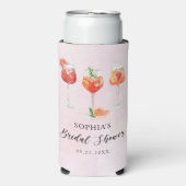 水彩カジュアルパーティー ブライダルシャワー スリム缶クーラー (Seltzer正面)