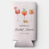 水彩カジュアルパーティー ブライダルシャワー スリム缶クーラー (裏面)