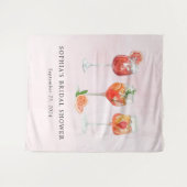 水彩カジュアルパーティー ブライダルシャワー タペストリー (正面(横))