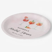 水彩カジュアルパーティー ブライダルシャワー ペーパープレート (アングル)