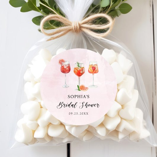 水彩カジュアルパーティー ブライダルシャワー ラウンドシール