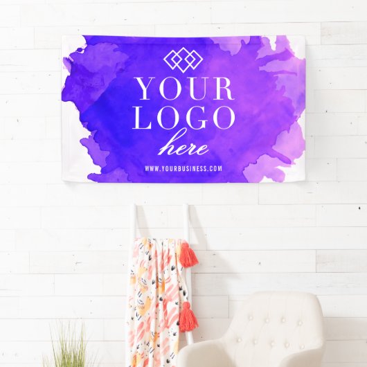 水彩カスタムのロゴクラフトと展示会 横断幕 (インサイチュ)