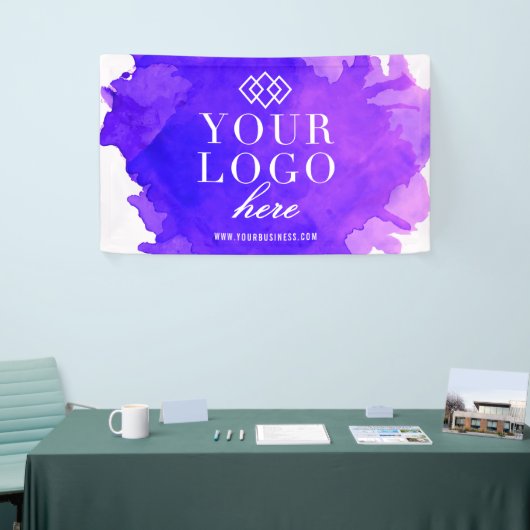 水彩カスタムのロゴクラフトと展示会 横断幕 (トレードショー)