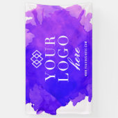 水彩カスタムのロゴクラフトと展示会 横断幕 (縦)