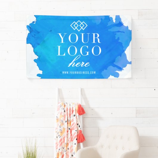 水彩カスタムのロゴクラフトと展示会 横断幕 (インサイチュ)