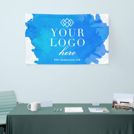 水彩カスタムのロゴクラフトと展示会 横断幕 (トレードショー)