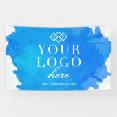水彩カスタムのロゴクラフトと展示会 横断幕 (横)