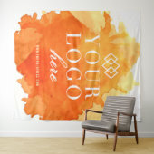 水彩カスタムイベントロゴトレードショー タペストリー (インサイチュ(横))