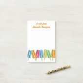 水彩カスタムカラフル可愛いポピクル ポストイット (デスク上)