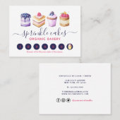 水彩カスタムケーキ&スイーツベーカリー  ロイヤリティカード (正面/裏面)