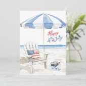 水彩カスタムビーチ7月4日ハッピーシーン シーズンカード (スタンド正面)
