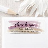 水彩カスタムモノグラムサンキュー ラベル (インサイチュ)