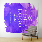 水彩カスタムロゴ トレードショー イベント 背景 タペストリー (インサイチュ(横))