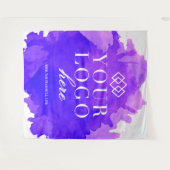 水彩カスタムロゴ トレードショー イベント 背景 タペストリー (正面(横))