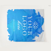 水彩カスタムロゴ トレードショー イベント 背景 タペストリー (正面(横))