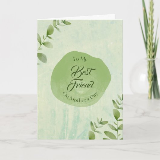 水彩カスタム受給者母の日のカード サンキューカード (正面)