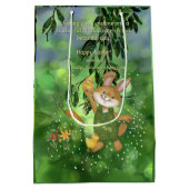 水彩カスタム復活祭 ミディアムペーパーバッグ (裏面)