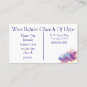 水彩カスタム教会 名刺 (裏面)