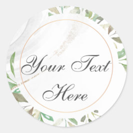水彩カスタム文字クラシックラウンドステッカー ラウンドシール