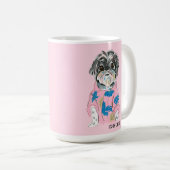水彩カスタム犬SHIHTZU自分で追加 コーヒーマグカップ (正面右)