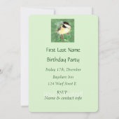 水彩カスタム《鳥》アメリカゴガラ鳥野獣アート 招待状 (裏面)