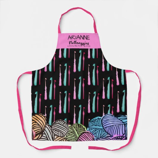 水彩カットアウト糸のかぎ針機 エプロン (正面)