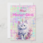 水彩カテコーンミオグティック誕生日招待状 シーズンカード (正面)