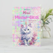 水彩カテコーンミオグティック誕生日招待状 シーズンカード (スタンド正面)