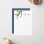 水彩カニビーチサンキューカード ノートカード (正面/裏面インサイチュ)